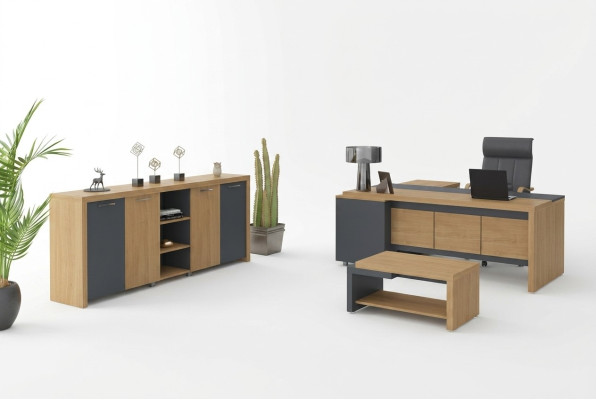 Büroeinrichtungsmöbel Schreibtisch Kommode Couchtisch Luxus Möbel 3tlg