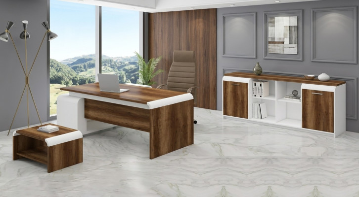 Büromöbel-Set Büroeinrichtung Schreibtisch Aktenschrank Schrank Luxus