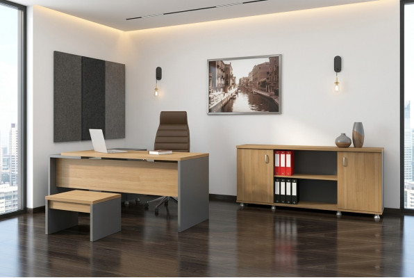 Eckschreibtisch Aktenschrank Couchtisch Arbeitszimmermöbel Modern Stil