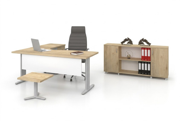 Eckschreibtisch Büro Arbeitszimmer Modern Komplett Set Möbel 3tlg