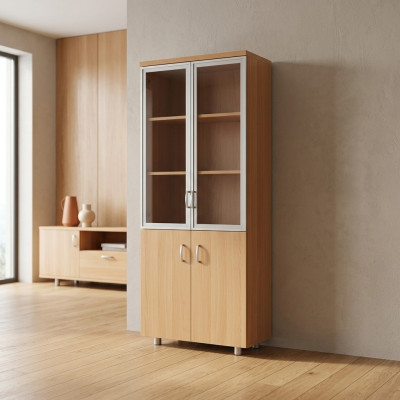Aktenschrank Arbeitszimmer Bücher Regal Büro Möbel Holz Akten Schrank