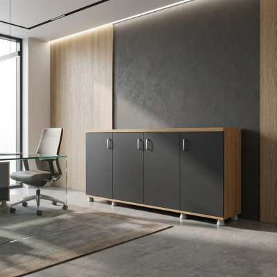 Schrank Büromöbel Arbeitszimmer Holz Büroschrank Regal Aktenschrank