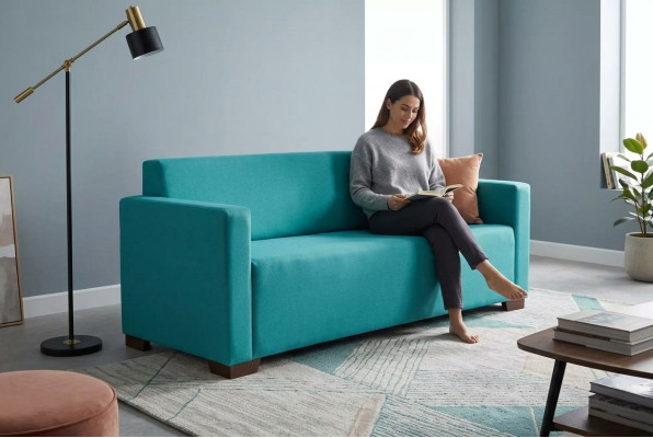 Türkis Dreisitzer Modernes Luxus Sofa Arbeitszimmermöbel Büromöbel