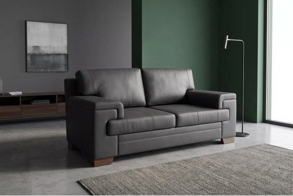 Sofa Zweisitzer Schwarz Textilmöbel Büro Sitzer Polstersofas Office