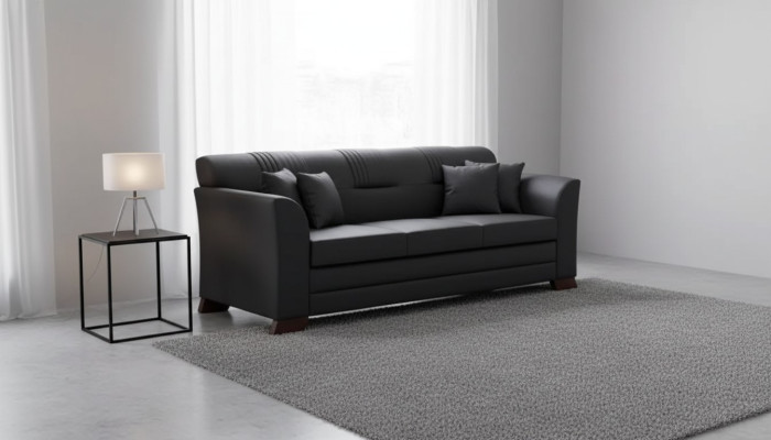 Textil Sofa Luxus Dreisitzer Polstercouch Arbeitszimmereinrichtung Büro