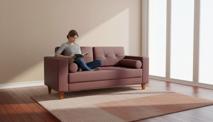 Moderner Zweisitzer Polstermöbel Sitzcouch Textilsofas Büroeinrichtung