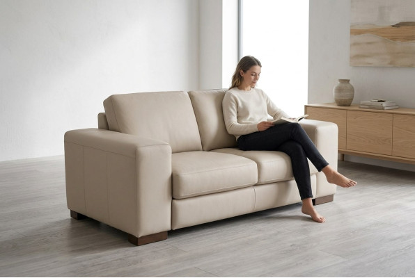 Weißer Zweisitzer Luxus Couch Moderne Arbeitszimmermöbel Stil Sofas