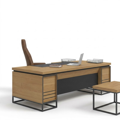 Arbeitszimmer Holztisch Chefscreibtisch Computertisch Officemöbel