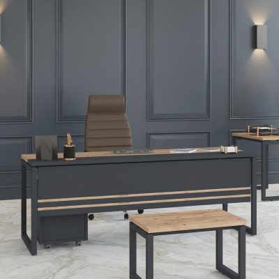 Büromöbel Schreibtisch Arbeitszimmer Braun Tisch Neu Design Tische
