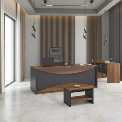Brauner Schreibtisch Tische Büro Tisch Chefschreibtisch 200x90