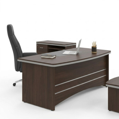 Brauner Schreibtisch Büro Möbel Designer Cheftisch Arbeitszimmer Tisch