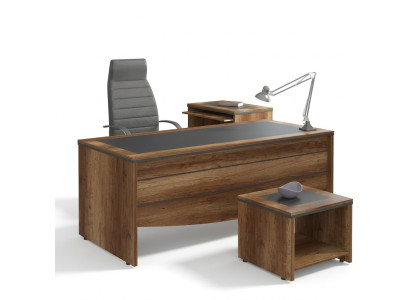 Arbeitszimmer Schreibtisch Holz Bürotisch Büro Möbel Chefschreibtisch