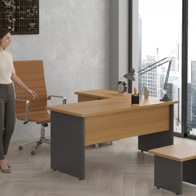 Eckschreibtisch Arbeitszimmer Design Büromöbel Holz Tisch Office