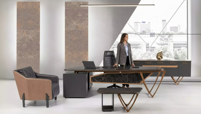 Designer Schreibtisch Büro Einrichtung Luxus Klasse Eckschreibtisch 3tlg