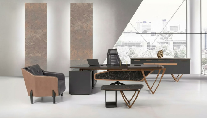 Designer Schreibtisch Büro Einrichtung Luxus Klasse Eckschreibtisch 3tlg