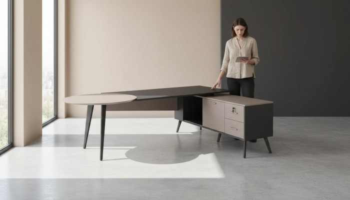 Büromöbel Eckschreibtisch Modern Luxus Tisch Designer Arbeitszimmer Tische