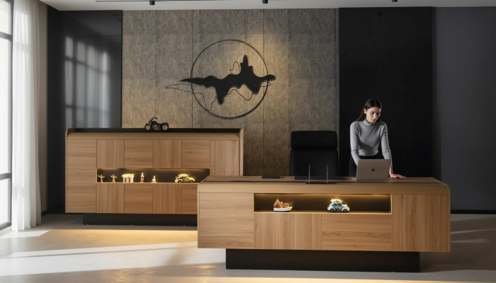 Designer Holzschreibtisch Arbeitszimmermöbel Luxus Tische Office Neu