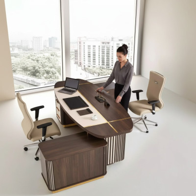Ovaler Schreibtisch Tisch 250x165 Luxus Tische Eckschreibtische Büro Möbel