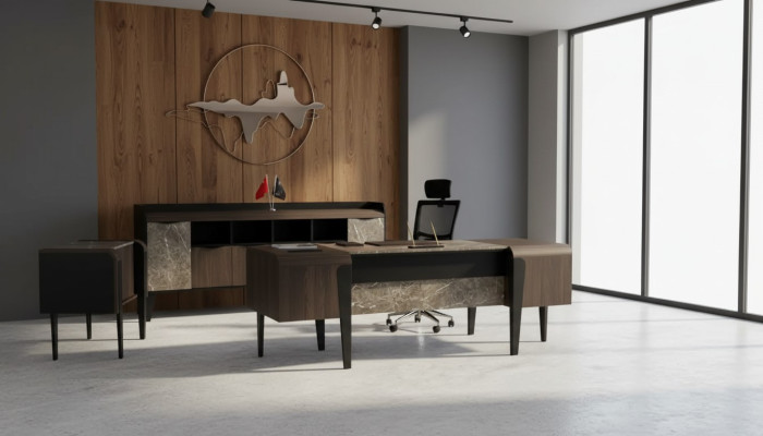 Bür Möbel Schreibtisch Tisch Marmor Imitation Tische Büro Einrichtung