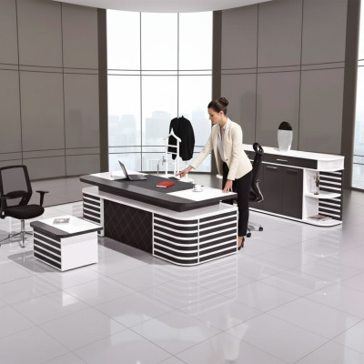 Weiße Büromöbel Arbeitszimmermöbel Komplettes Set Office Moderne Möbel