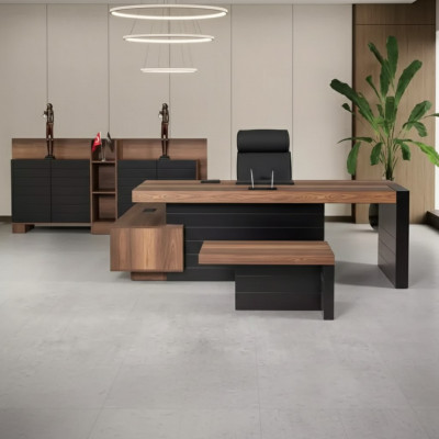 Eckschreibtisch 240cm Tisch Möbel Office Büromöbel Designer Schreibtisch