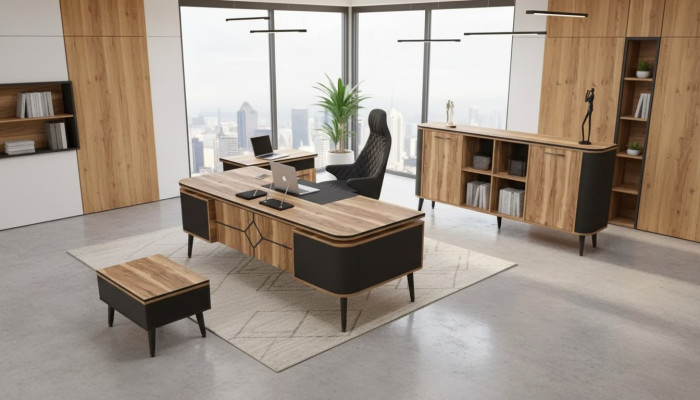 Büroschrank Braun Arbeitzimmer Büro Office Möbel Schrank Regal Designer