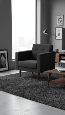 Büro Sessel Stil Modern Textil Möbel Schwarz Sessel Polster Stoff Neu