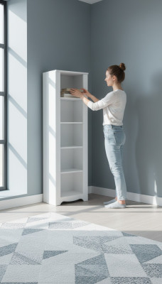 Regal Schrank Bücherregal Schränke Mehrzweck Möbel Braun 170x52x45