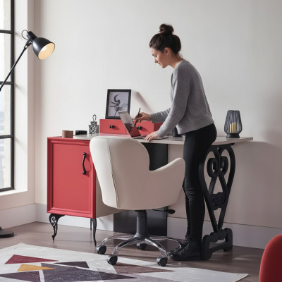Sekretär Schreibtisch Tisch 130x32x58 Schreibtische Tische Möbel Holz Computer