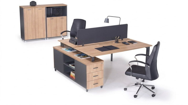 Schreibtisch 6 Schubladen Moderne Arbeitszimmer Möbel Holztisch Luxus