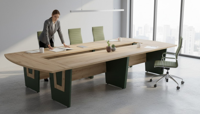 XXL Besprechungstisch Konferenztisch Bürotisch 390x180 Großer Tisch Big