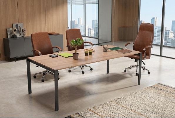 Moderner Großer Konferenztisch Holz Designer Büro Arbeitszimmer Möbel