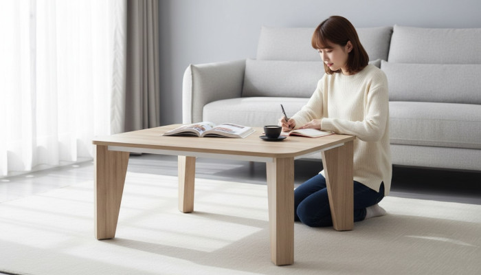 Designer Hellbrauner Couchtisch Holzmöbel Beistelltische Luxus Möbel