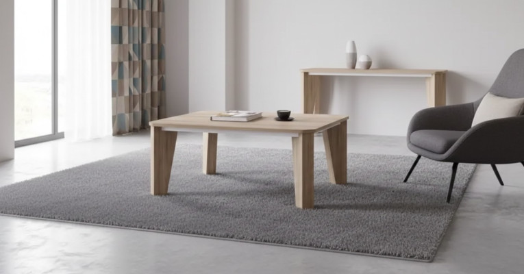 Designer Hellbrauner Couchtisch Holzmöbel Beistelltische Luxus Möbel