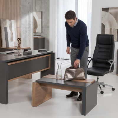 Moderner Luxus-Couchtisch Brauner Büro Ablagetisch Designer Holzmöbel