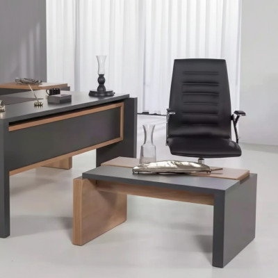 Moderner Luxus-Couchtisch Brauner Büro Ablagetisch Designer Holzmöbel