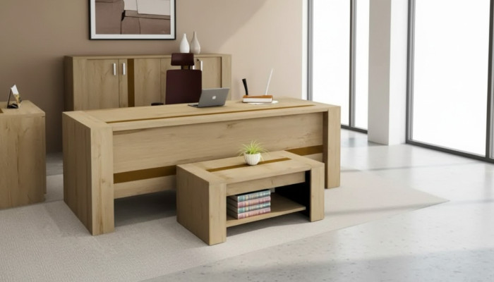 Designer Brauner Schreibtisch Luxus Büro Möbel Arbeitszimmer Modern