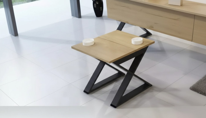 Designer Quadratischer Brauner Couchtisch Ablagetisch Beistelltisch