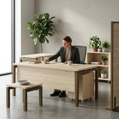 Moderner Schreibtisch Luxus Büromöbel Holz Tisch Arbeitszimmer Möbel