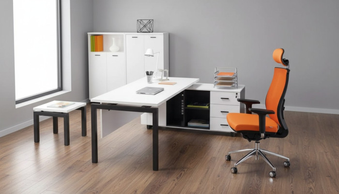 Büromöbel Einrichtung Schreibtisch Aktenschrank Couchtisch 4 tlg. Set