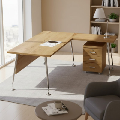 Klassische Büromöbel Designer Eckschreibtisch Arbeitstisch Holz Möbel