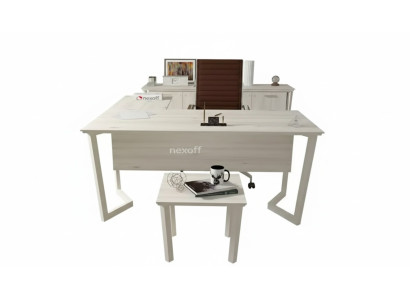 Moderner Weißer Schreibtisch Luxus Ecktisch Holzmöbel Arbeitszimmer Neu
