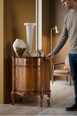Klassische Braune Kommode Schlafzimmer Möbel Designer Beistellkonsole