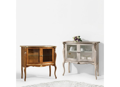 Klassische Luxus Vitrine Wohnzimmer Holz Möbel Schaukasten Design Möbel