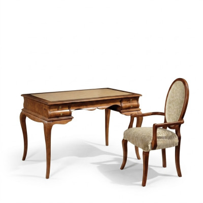 Elegantes Schreibtischset brauner Stuhl Möbel in hoher Qualität