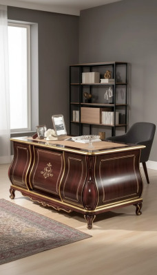 Hochwertiger Schreibtisch Arbeitszimmer Klassische Möbel Tisch Tische
