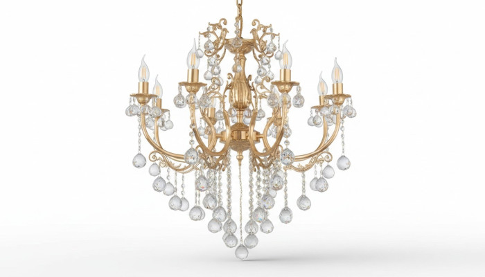  Kronleuchter Kristall Luxus Deckenleuchter Lüster Deckenlampe Gold Lampe