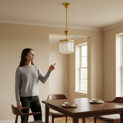 eckenlampe Deckenleuchter Luxus Gold Kronleuchter Lüster Kristall Art