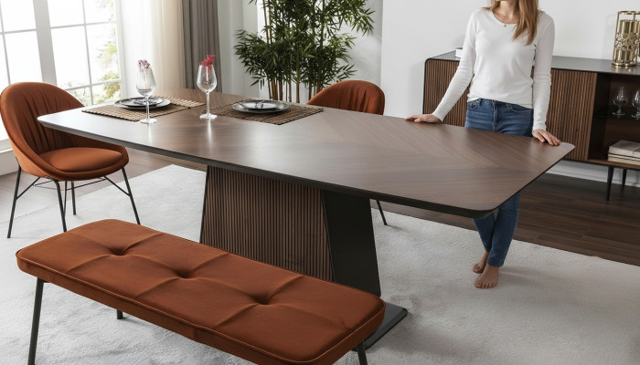 Esstisch Esszimmertisch Tisch Esszimmer Essecke Holz Modern Braun Tische