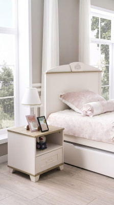 Kindernachttisch Design Nachttisch Nachtkonsole Kinderzimmer Holz Weiß